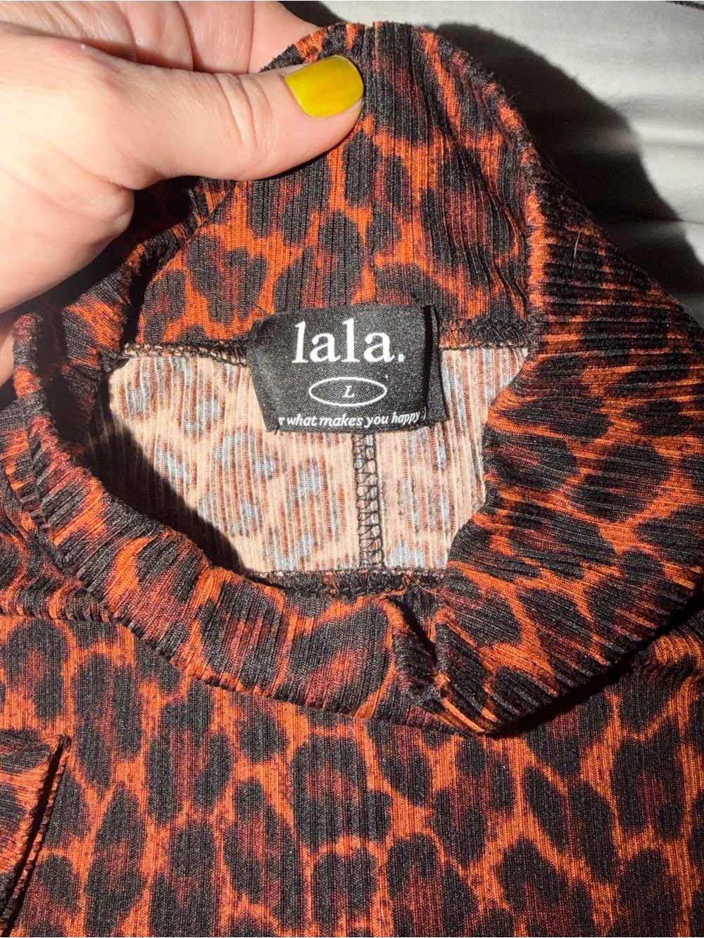 Dressed in LALA Orange and Black Leopard Print Tunic